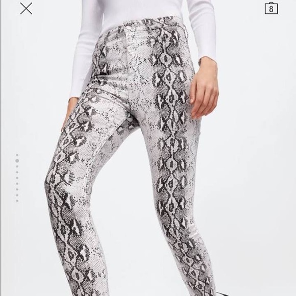 snakeskin high waisted jeans